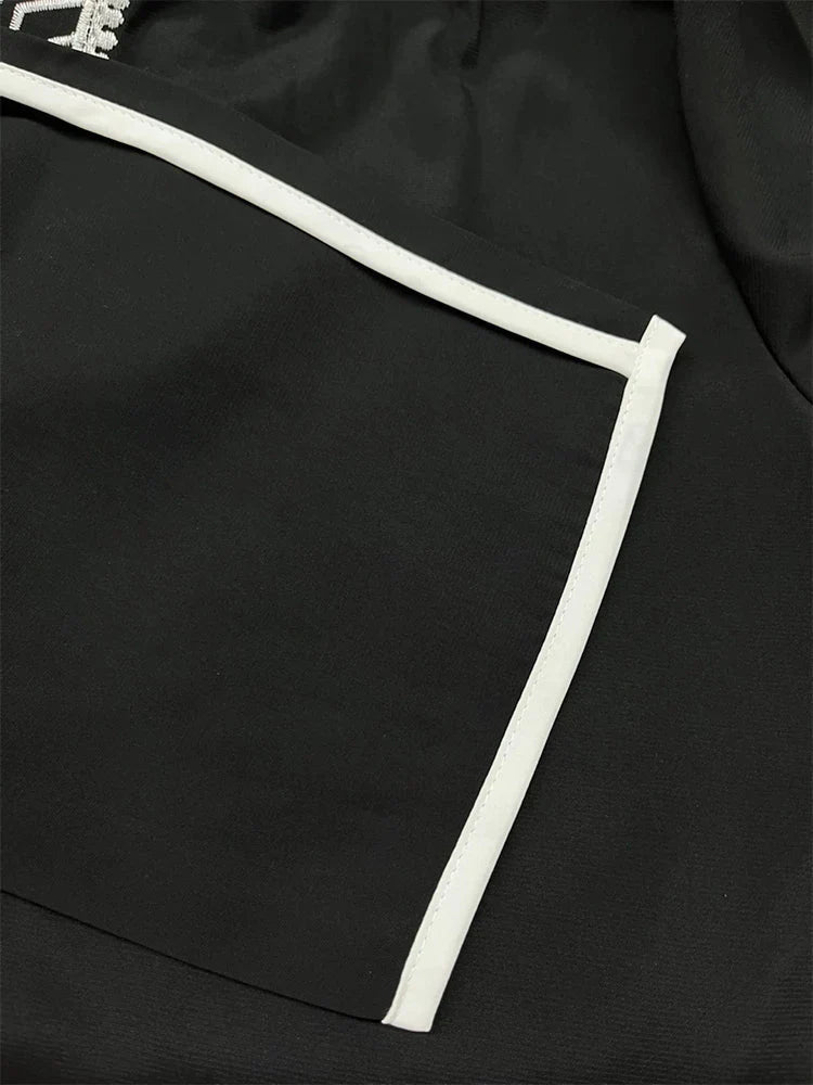 Black Cotton Mid-sleeve Robe coofandystore 