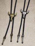Western Cow Skull Bolo Tie Necklace Necklace coofandystore 