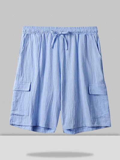 Coofandy Vacation Cotton Short with Pockets coofandystore Light Blue M 