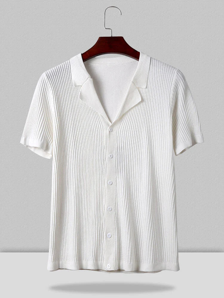 Loose Knit Short Sleeve T-Shirt Shirts & Polos coofandystore 