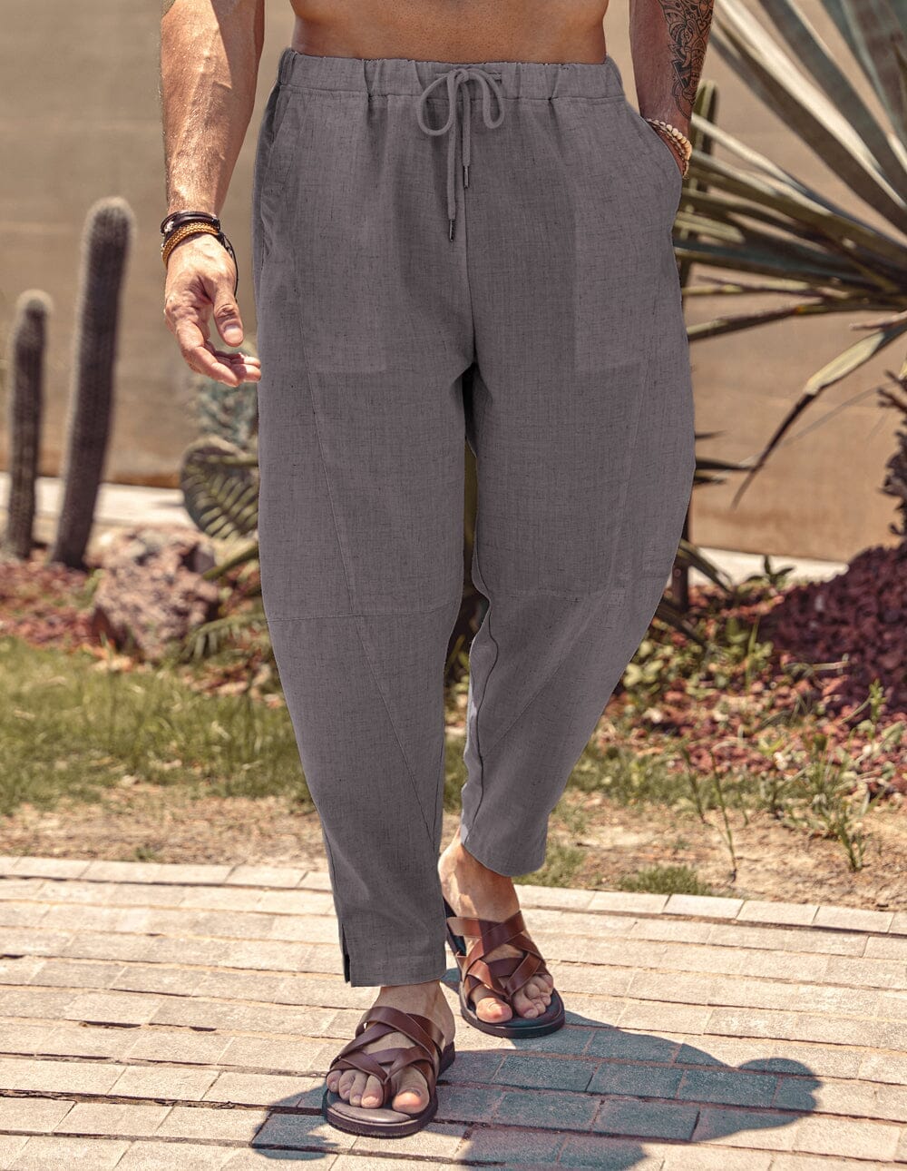 Coofandy Linen Style Beach Pants (US Only) Pants coofandy Grey S 