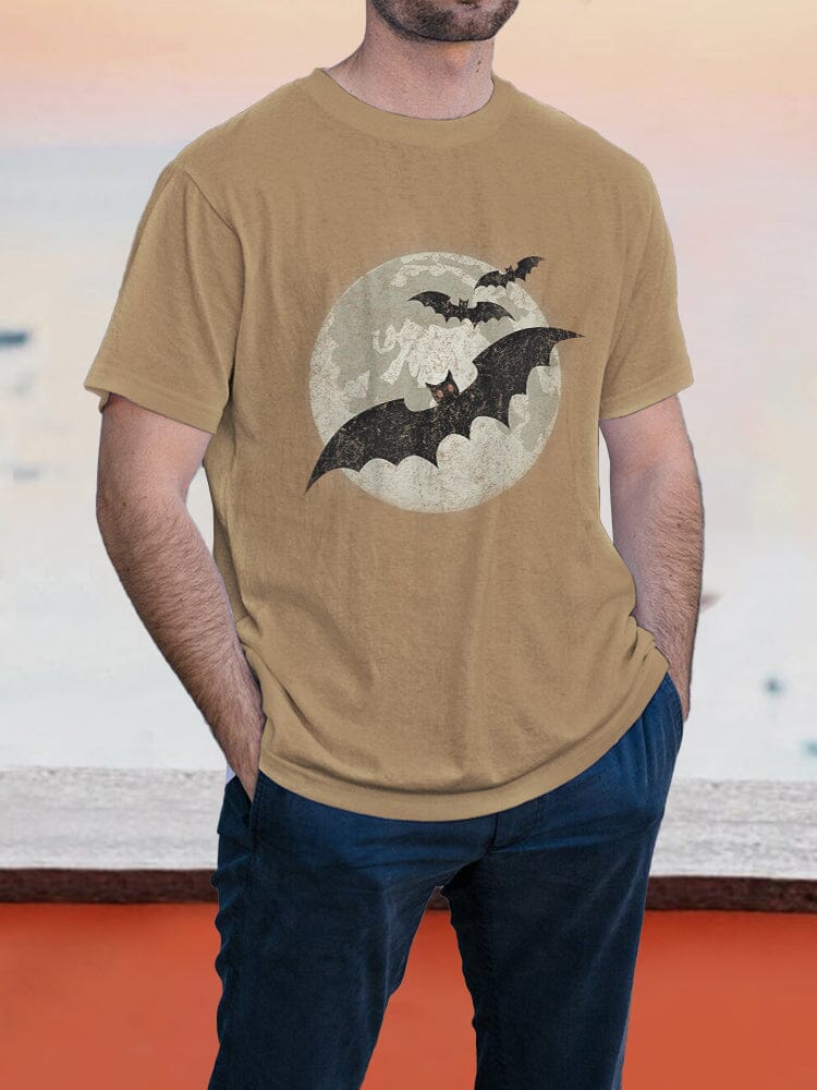 Halloween Pattern T-Shirt 4 coofandystore Khaki S 