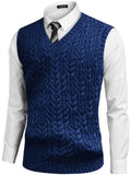 Coofandy V-neck undershirt business warm vest Sweaters coofandystore Blue S 