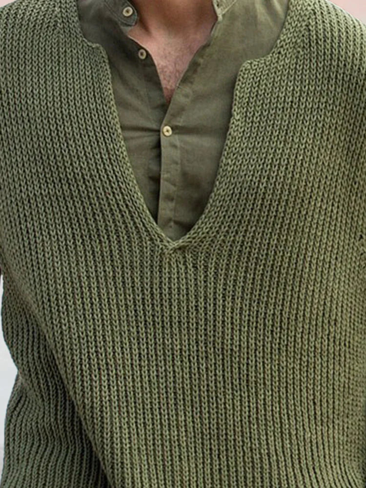 Sleeveless Oversized Knit Vest Sweater coofandystore 