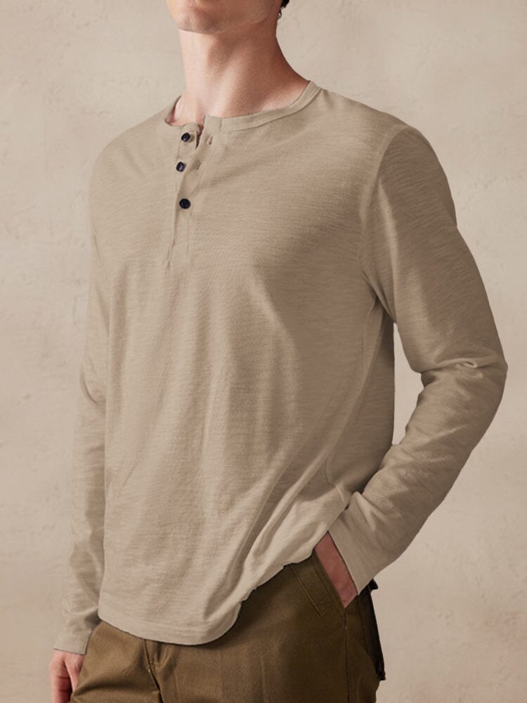 Cozy 100% Cotton Shirt Shirts coofandy Khaki S 