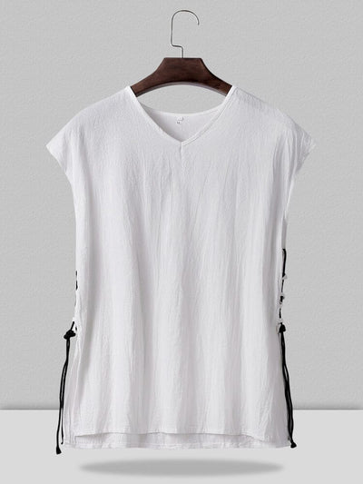 vest sleeveless t-shirt coofandystore White S 