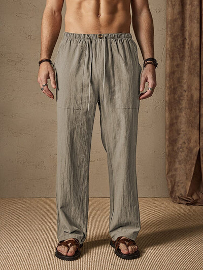 Casual Cotton Linen Style Pants Pants coofandystore Grey S 