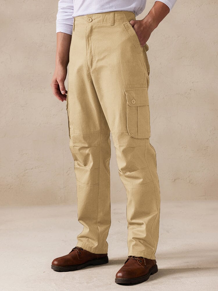 Comfy 100% Cotton Cargo Pants Pants coofandystore Khaki S 
