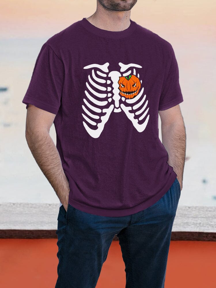Halloween Pattern T-Shirt 6 coofandystore Purple S 