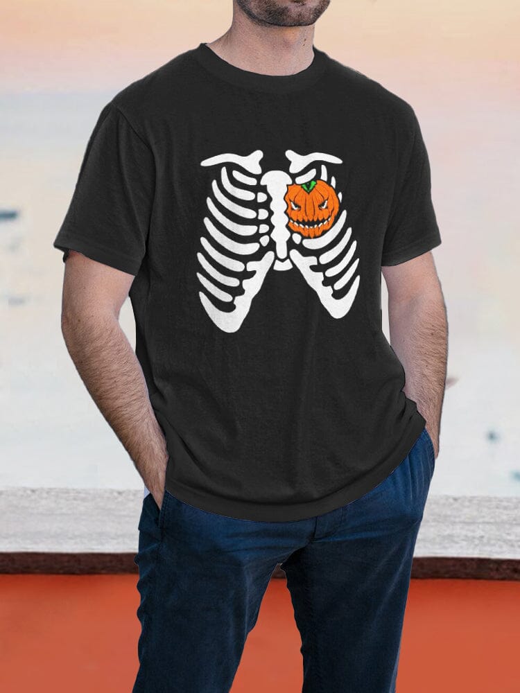 Halloween Pattern T-Shirt 6 coofandystore Black S 