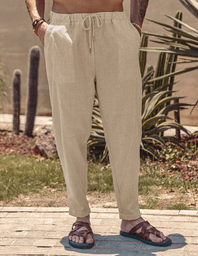 Coofandy Linen Style Beach Pants (US Only) Pants coofandy Khaki S 