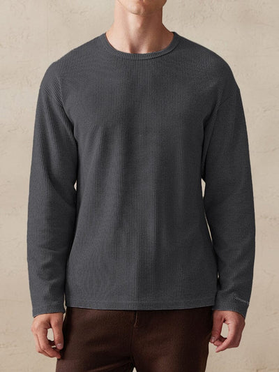 Casual Ribbed Pitted Sweatshirt Hoodies coofandy Dark Grey M 