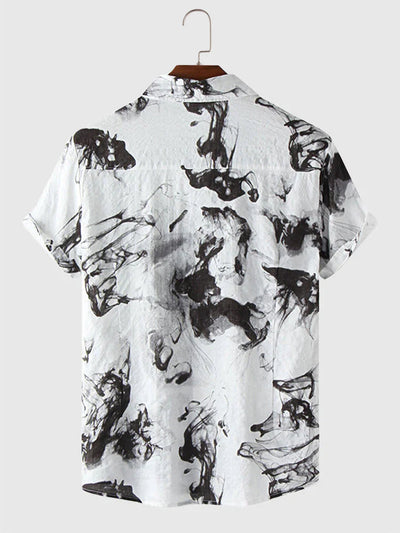 ethnic floral short-sleeved shirt coofandystore 