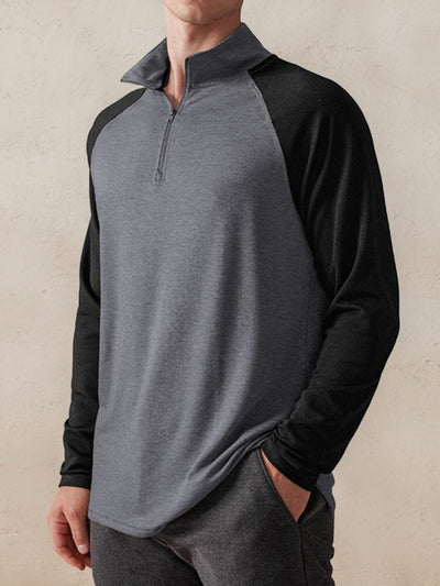 Stylish Two-Tone Polo Shirt Polos coofandy Grey S 