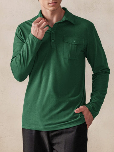 Classic Utility Polo Shirt Polos coofandystore Dark Green S 