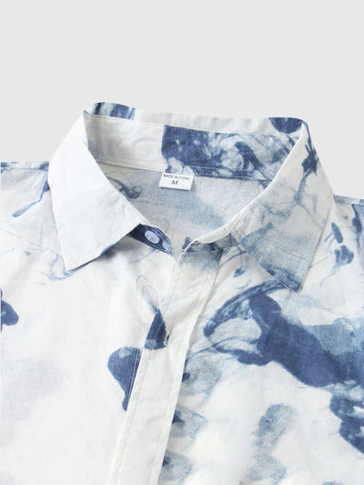 ethnic floral short-sleeved shirt coofandystore 