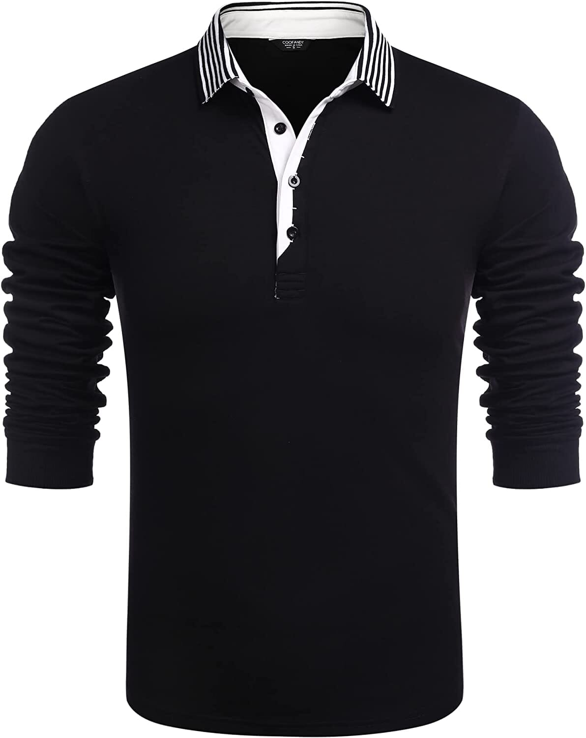 Slim Fit Cotton Polo Shirt (US Only) Shirts & Polos COOFANDY Store 01-black S 
