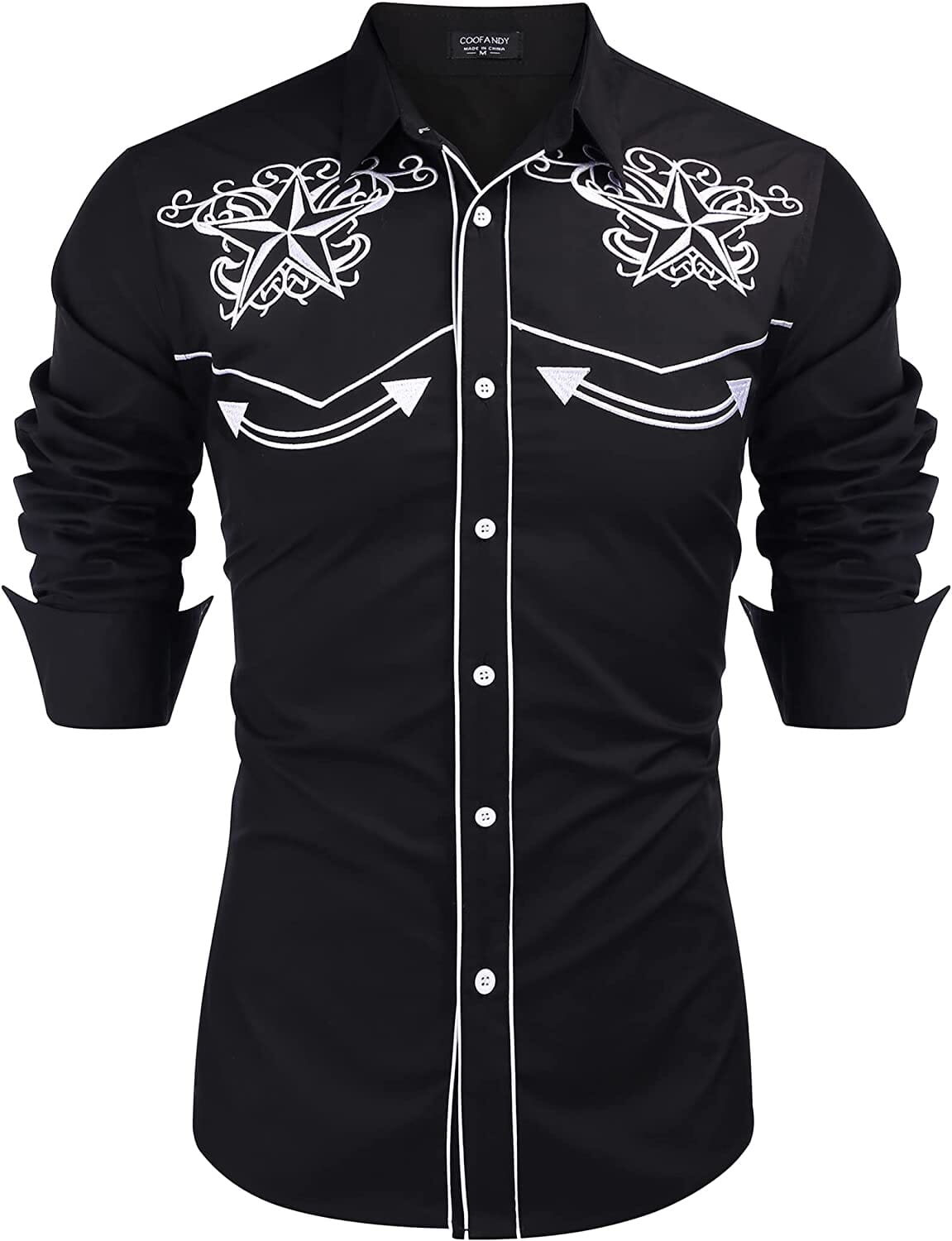 Embroidered Cowboy Button Down Shirt - High Quality & Stylish – COOFANDY