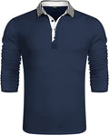 Slim Fit Cotton Polo Shirt (US Only) Shirts & Polos COOFANDY Store 01-navy Blue S 