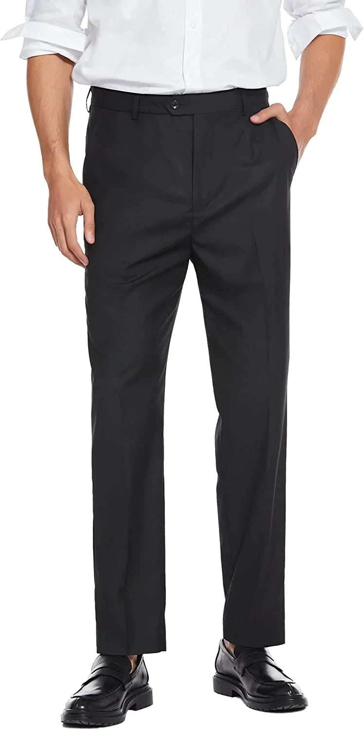 Classic Fit Flat Front Straight Pants (US Only) Pants COOFANDY Store 