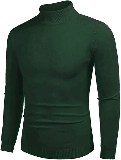 Turtleneck Pullover Basic Knitted Thermal Sweaters (US Only) Sweaters COOFANDY Store Forest Green S 
