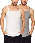 2 Pack Tank Tops Cotton Workout Undershirts (US Only) Tank Tops Coofandy&