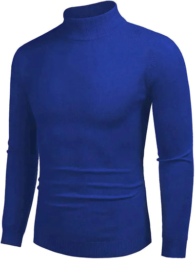 Turtleneck Pullover Basic Knitted Thermal Sweaters (US Only) Sweaters COOFANDY Store Royal Blue XS 