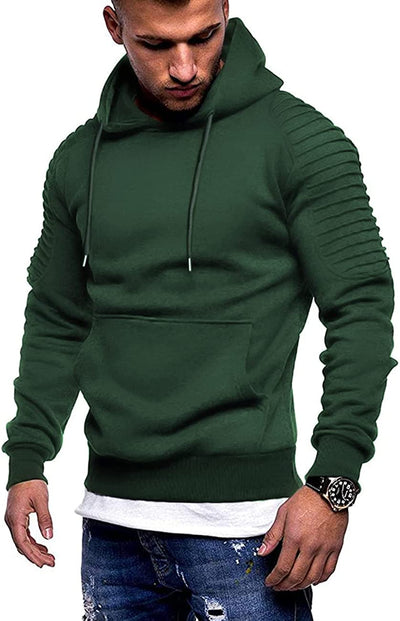 COOFANDY Men's Workout Hoodie Lightweight Gym Athletic Sweatshirt Fashion Pullover Hooded With Pocket Coofandy's Dark Green X-Small 