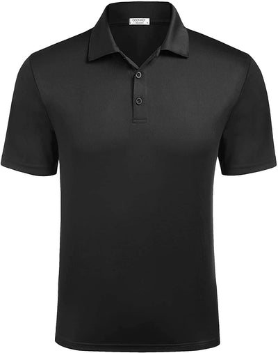 Coofandy Button Closure Polo Shirt (US Only) Polos COOFANDY Store Black Small 