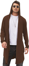 Long Hooded Shawl Collar Overcoat with Pockets (US Only) Sweaters Coofandy&