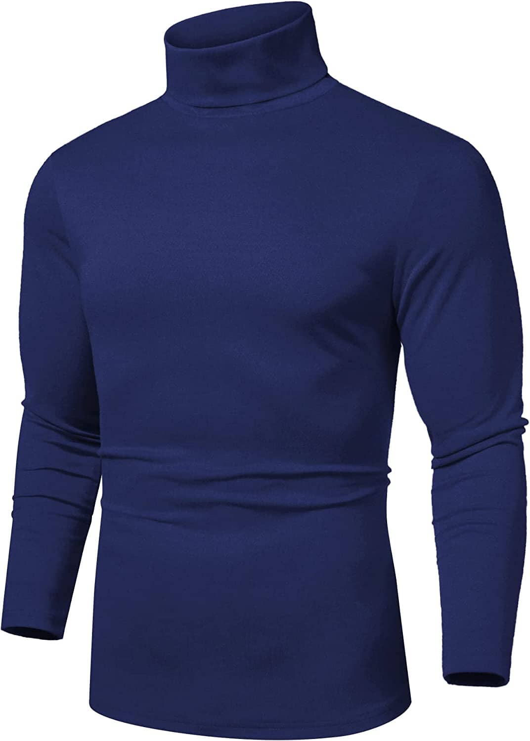 Slim Fit Basic Turtleneck Knitted Pullover Sweaters (US Only) Sweaters COOFANDY Store Dark Blue S 