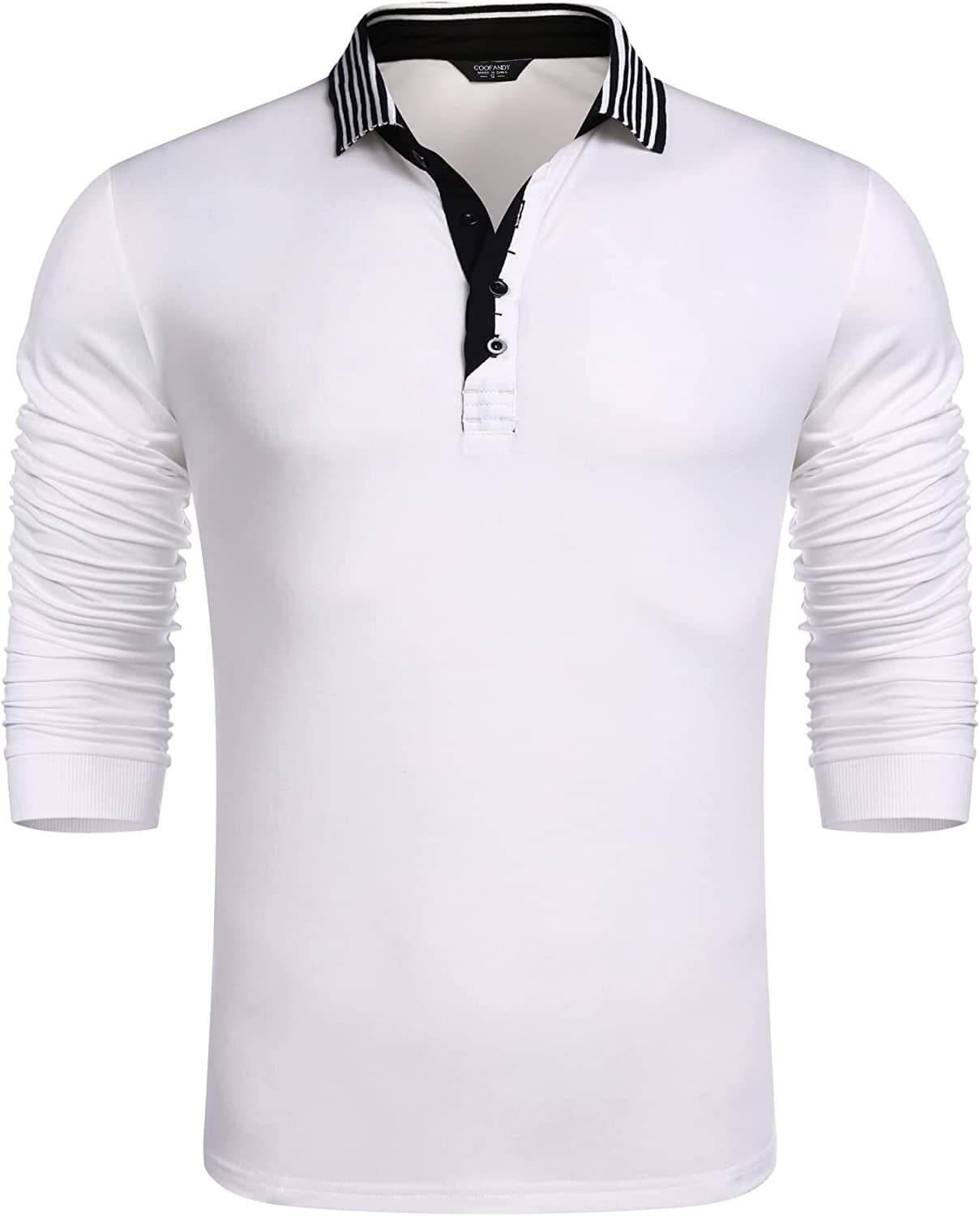 Slim Fit Cotton Polo Shirt (US Only) Shirts & Polos COOFANDY Store 01-white S 
