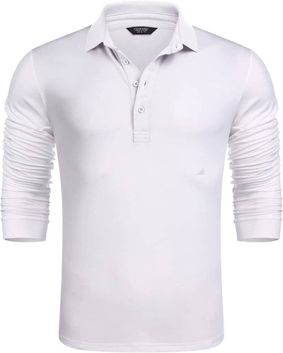 Slim Fit Cotton Polo Shirt (US Only) Shirts & Polos COOFANDY Store 02-white S 