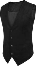 Western Suede Leather Vest Suit (US Only) Vest Coofandy&