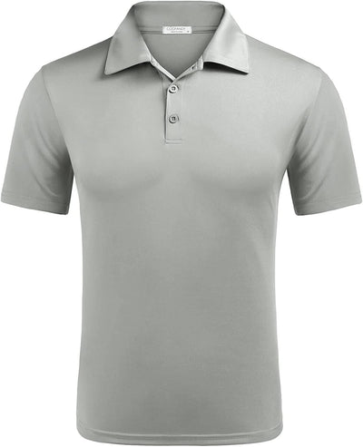 Coofandy Button Closure Polo Shirt (US Only) Polos COOFANDY Store Light Gray Small 