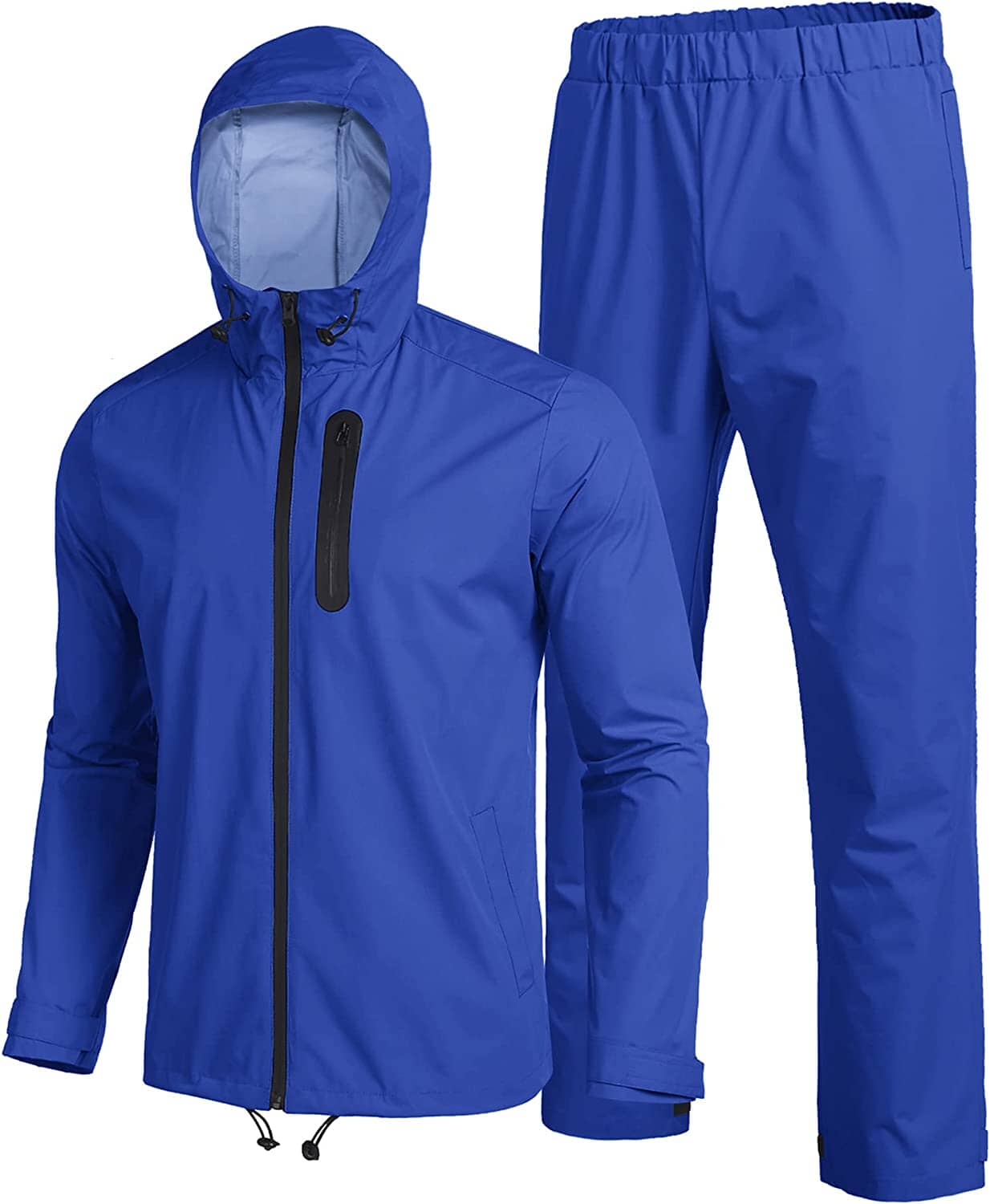 Waterproof Lightweight Camping Rain Suit (US Only) Sports Set COOFANDY Store Blue S 