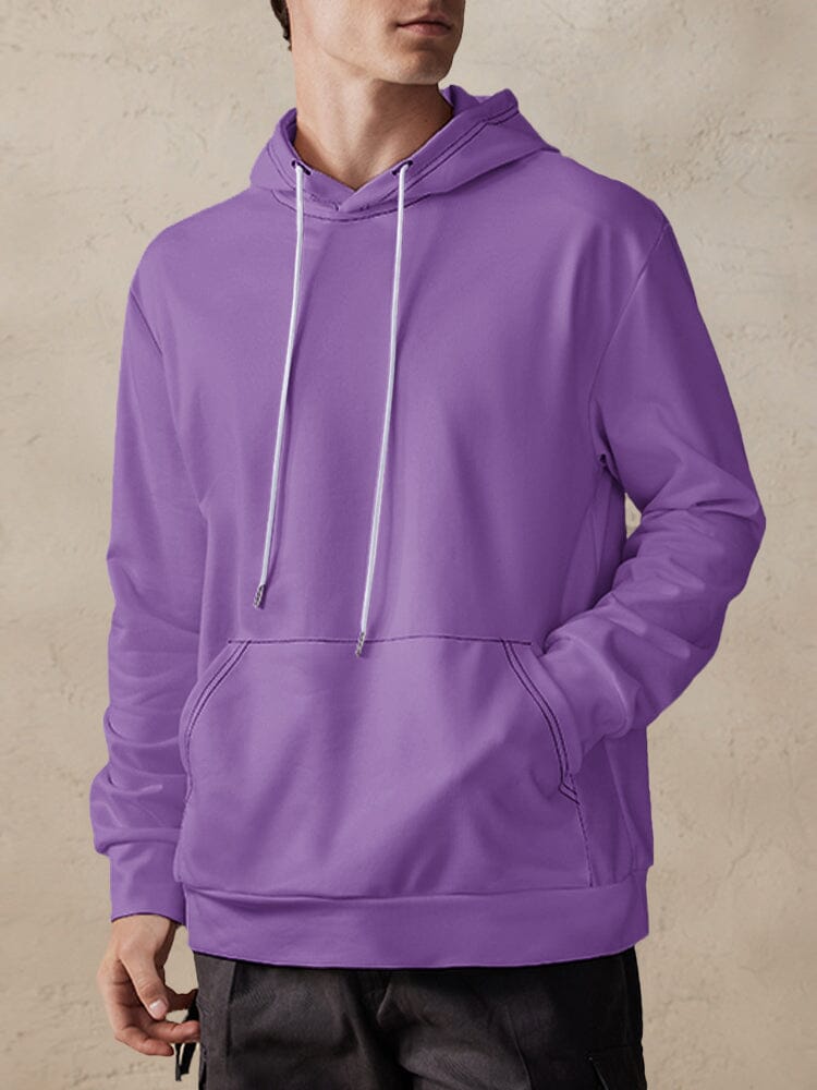 Casual Simple Pullover Hoodie Hoodies coofandystore Purple S 