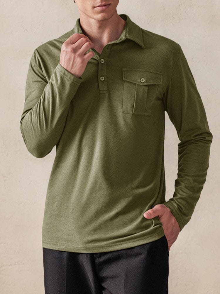 Classic Utility Polo Shirt Polos coofandystore Army Green S 