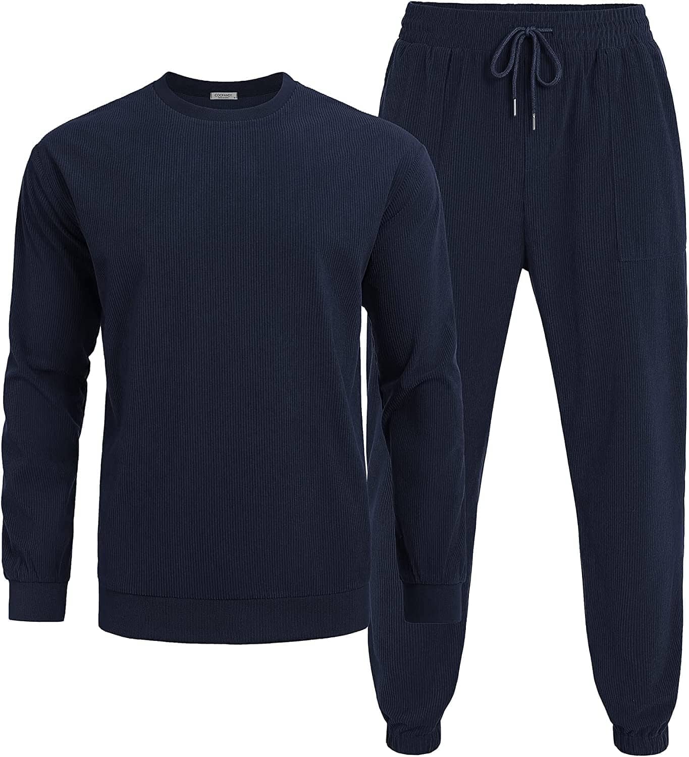 2 Piece Long Sleeve Pullover Sports Sets (US Only) Sports Set Coofandy's Navy Blue S 