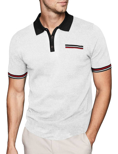 Coofandy Pocket Polo Shirt (US Only) Polos coofandy White S 
