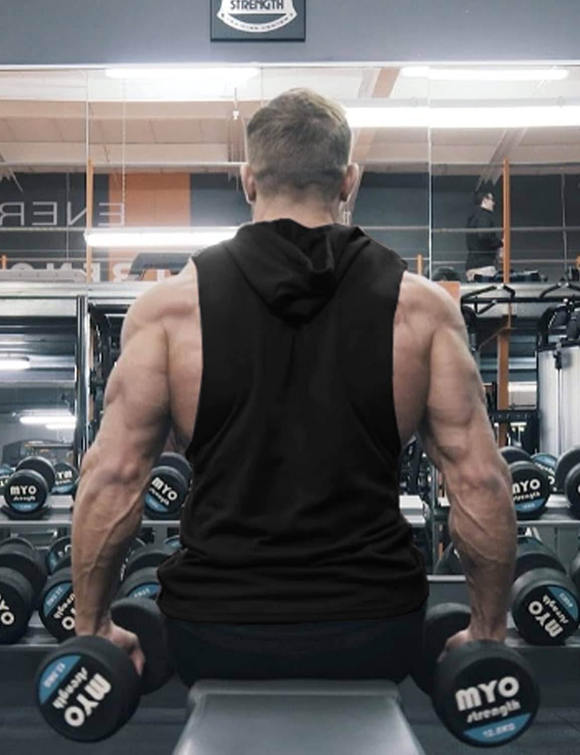 Workout Bodybuilding Muscle Sleeveless Hooded Tank Top (US Only) Tank Tops COOFANDY Store 