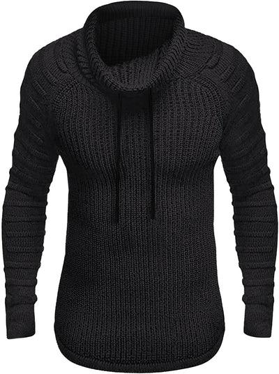 Coofandy Knitted Turtleneck Sweater (US Only) Fashion Hoodies & Sweatshirts COOFANDY Store Black Small 