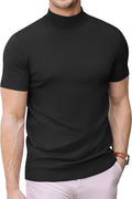 (Us Only) Turtleneck Basic Slim Fit Knitted Short Sleeve Sweater Sweaters Coofandy&