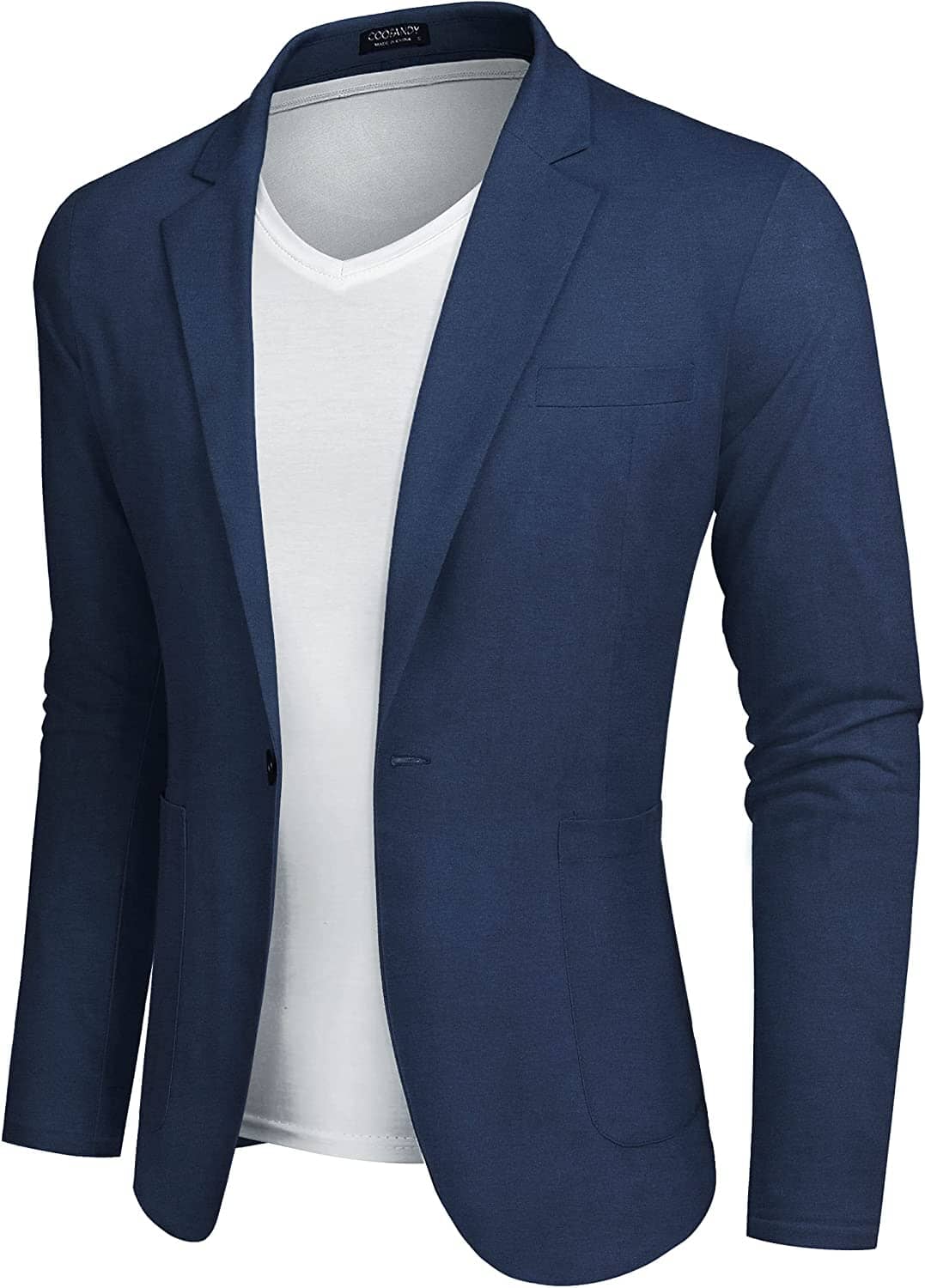 Casual Regular Fit Lightweight Linen Blazer (US Only) Blazer COOFANDY Store Navy Blue XS 