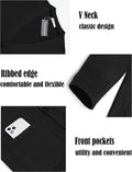 Lightweight V Neck Knitted Sweaters with Pockets (US Only) Sweaters COOFANDY Store 