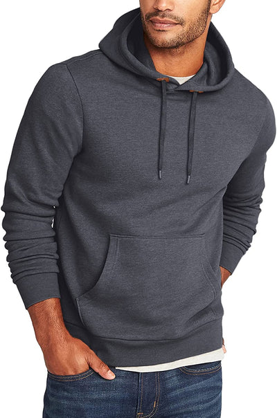 COOFANDY Men's Athletic Hoodie Long Sleeve Drawstring Sports Pullover Hooded Casual Fashion Sweatshirt with Pockets Fashion Hoodies & Sweatshirts Coofandy's Gray Small 