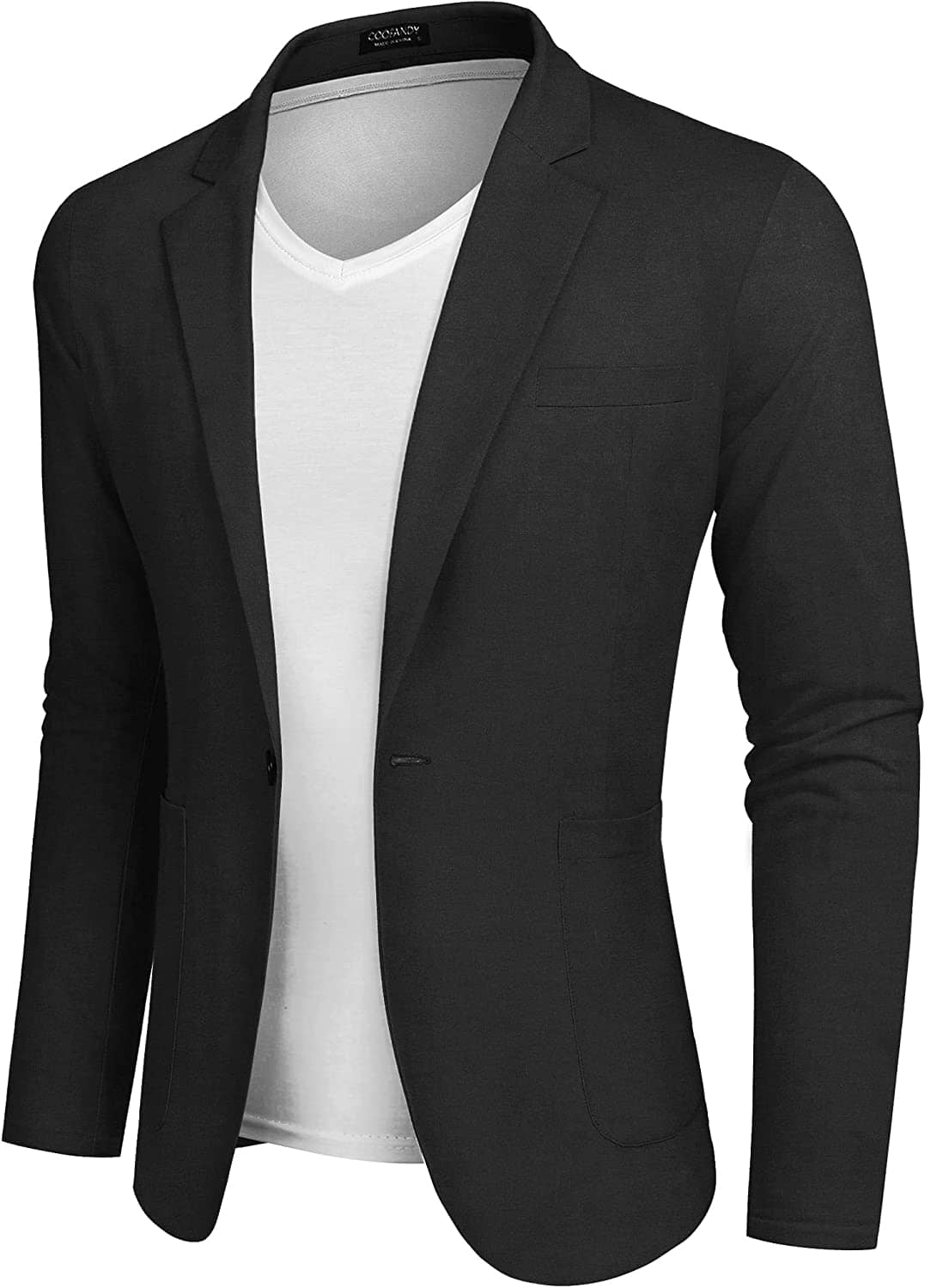 Casual Regular Fit Lightweight Linen Blazer (US Only) Blazer COOFANDY Store Black XS 