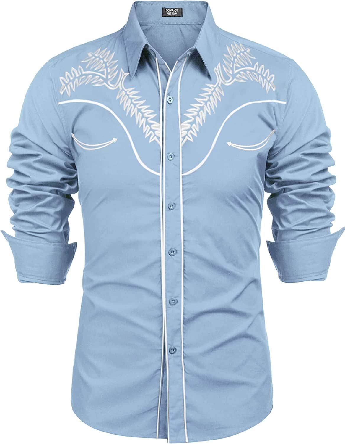 Embroidered Cowboy Button Down Shirt - High Quality & Stylish – COOFANDY