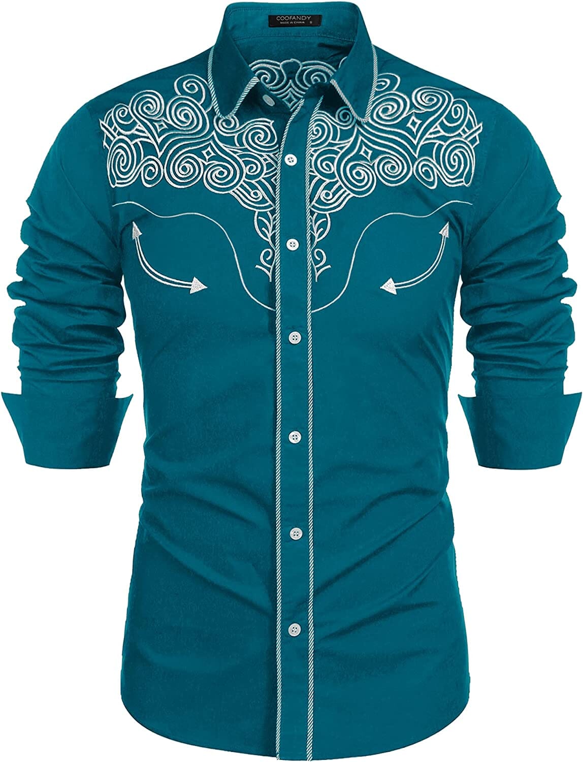 Embroidered Cowboy Button Down Shirt - High Quality & Stylish – COOFANDY