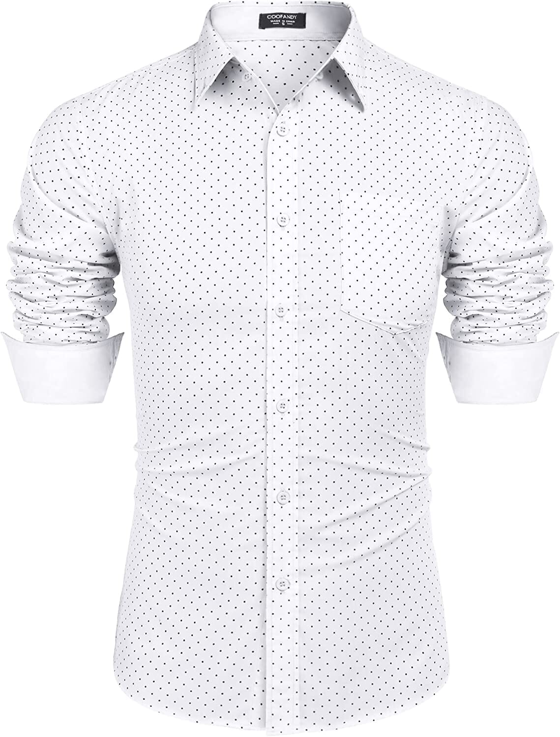 Coofandy Men's Casual Long Sleeve Shirt (US Only) Shirts Coofandy's 01-white S 